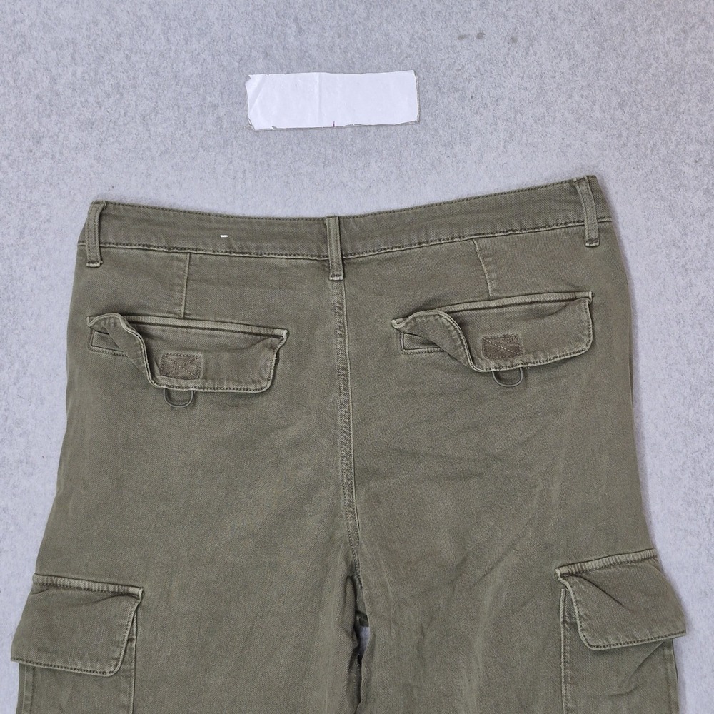 American Eagle Outfitters Women Pants 12 Green Cargo Wide-Leg High Rise Baggy - Picture 5 of 15